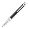 Stylo bille ST Dupont noir D-Initial finition chrome