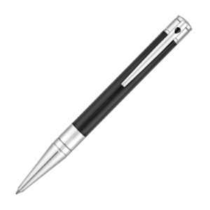 Stylo bille ST Dupont-D-Initial noir finition chrome