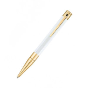 Stylo bille  D-Initial finition Blanc Nacré-Doré