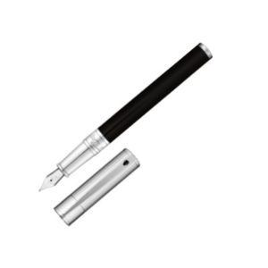 Stylo Plume D-Initial Noir / Chrome