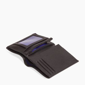 PORTEFEUILLE MOYEN MODÈLE ZIPPÉ 2 VOLETS CHARLES EN CUIR GRAINÉ