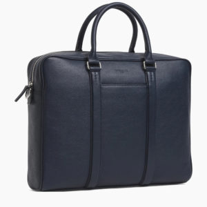 CHARLES – Porte documents le Tanneur – Cuir grainé bleu crépuscule – Collection Charles –