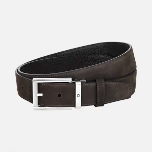 Ceinture réversible – 35 mm – cuir noir/marron