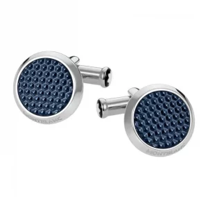 BOUTONS DE MANCHETTE ROUND BLUE MST