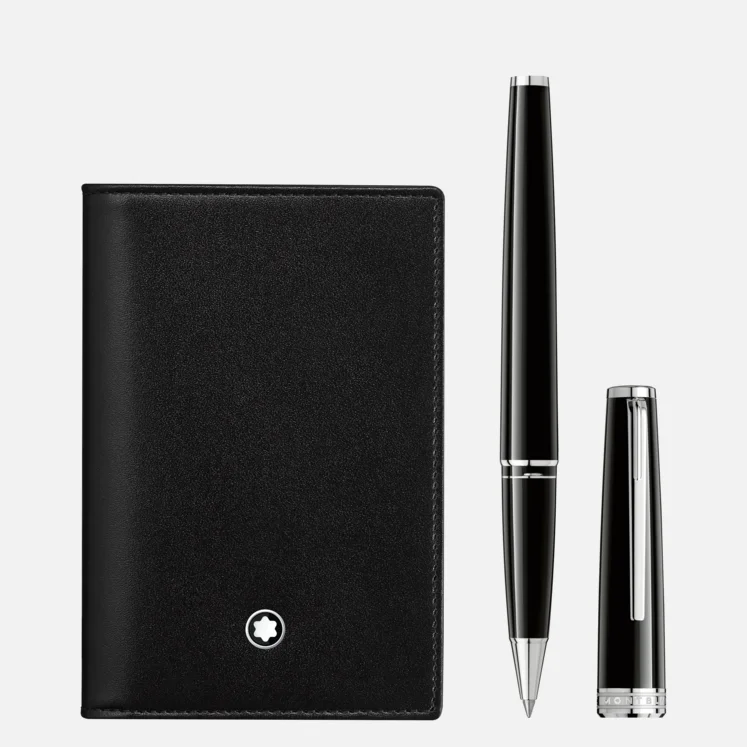 Rollerball Pix Noir et Porte cartes de visite – coffret – NEW –