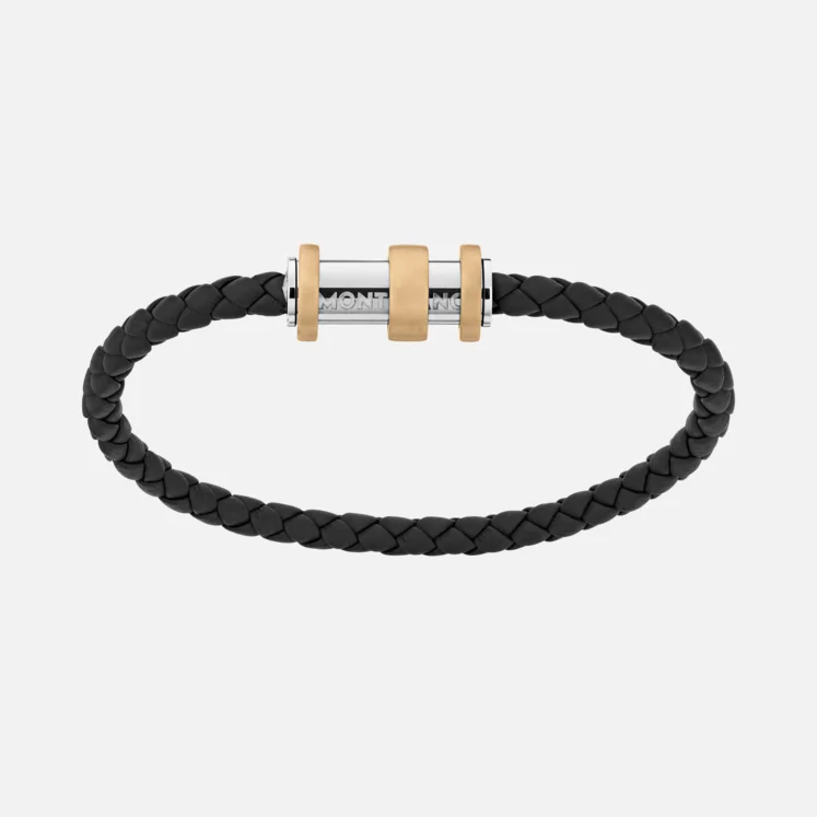 Bracelet Montblanc en cuir et acier