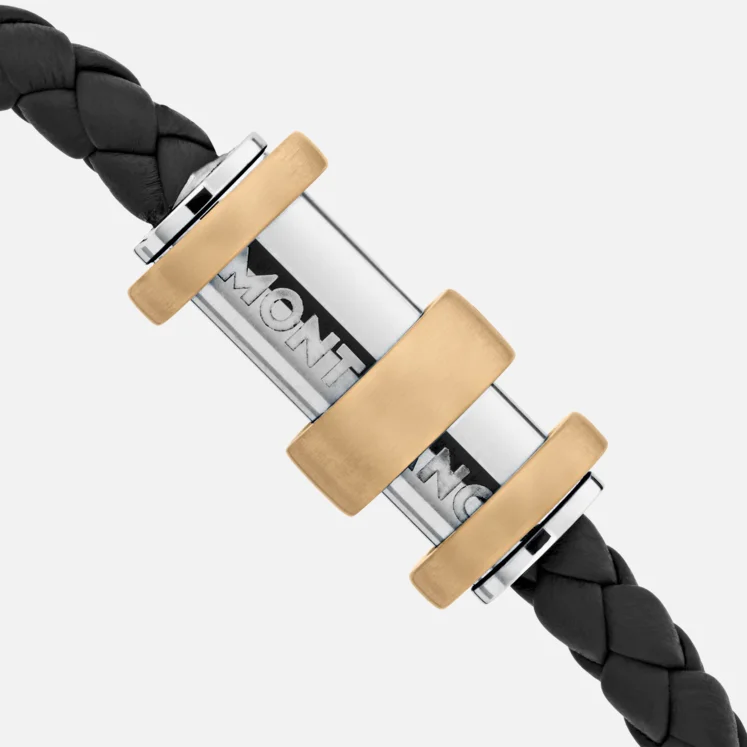 Bracelet Montblanc en cuir et acier