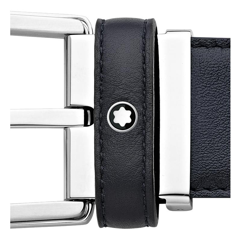 Ceinture Montblanc réversible noir Saffiano et Mosto – 35 mm –