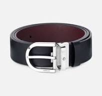 Ceinture Montblanc réversible noir Saffiano et Mosto – 35 mm –