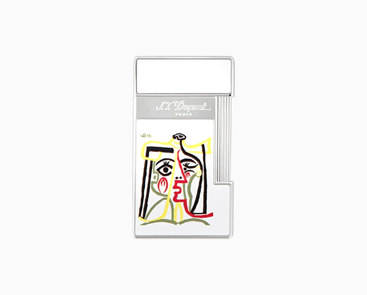 Briquet Slimmy PICASSO Blanc ET Chrome – ST Dupont –