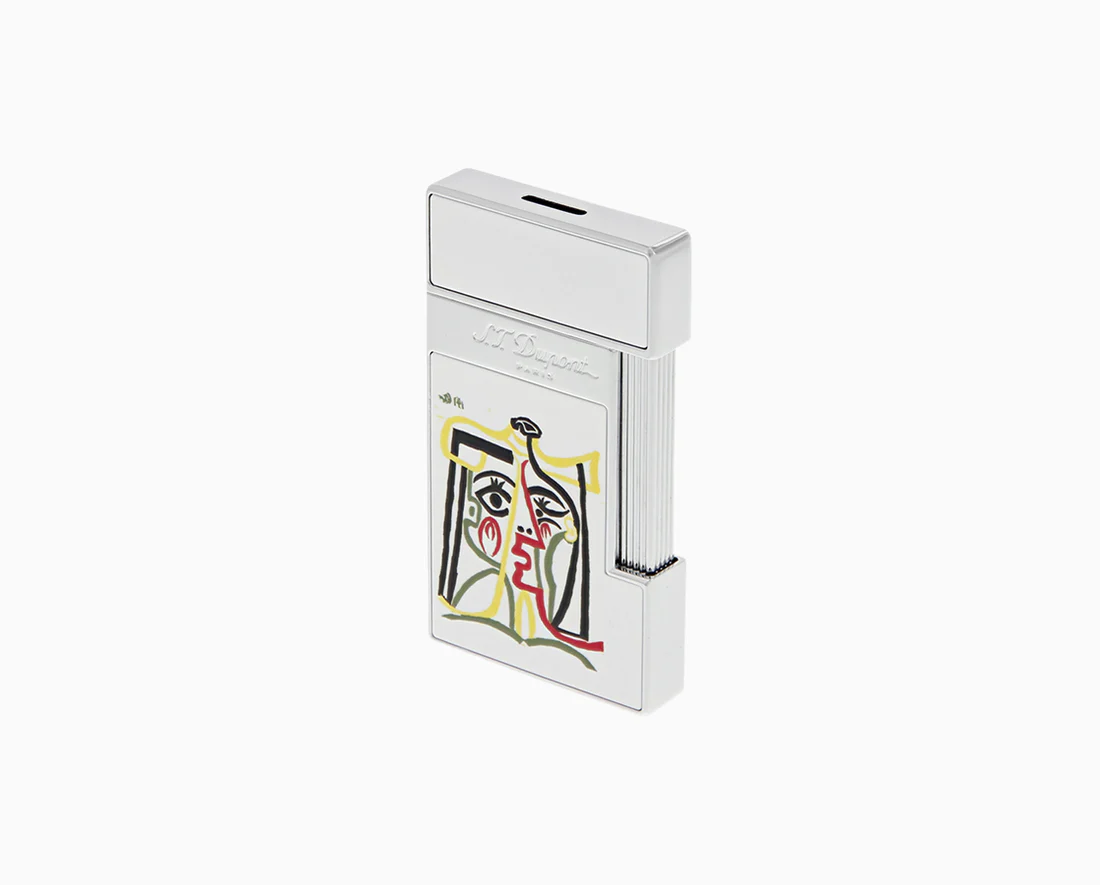 Briquet Slimmy PICASSO Blanc ET Chrome – ST Dupont –
