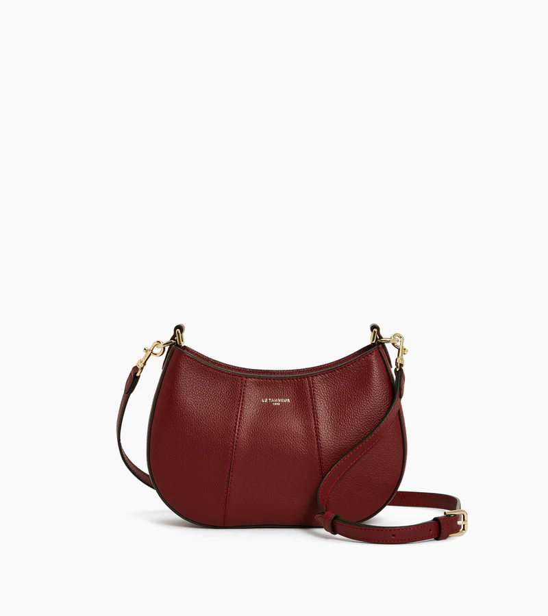 Le Tanneur petit sac demi lune cuir grainé.