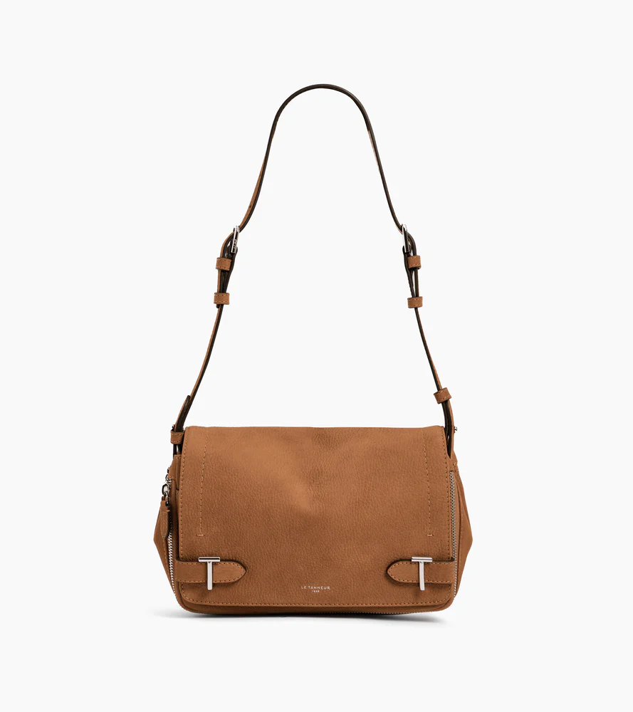 Le Tanneur. Besace petit modèle cuir nubuck